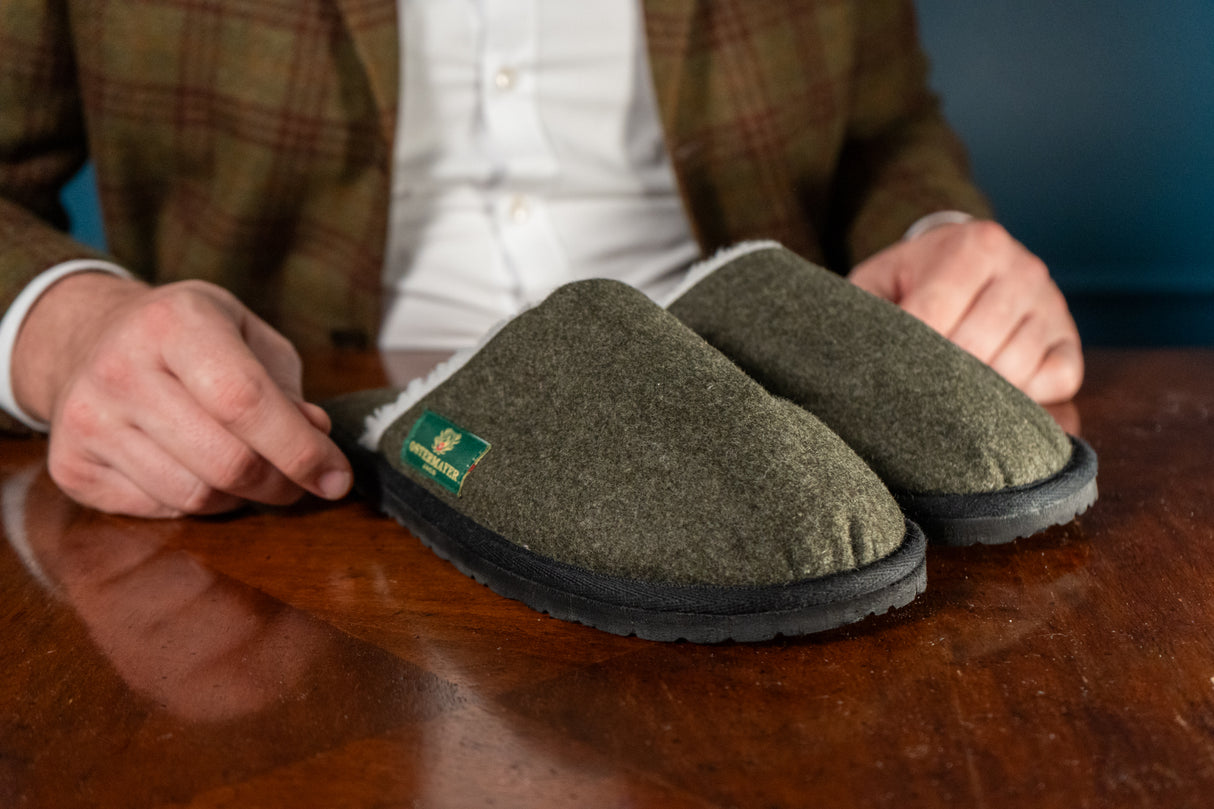 Haus- und Hüttenschuhe aus Merinoloden