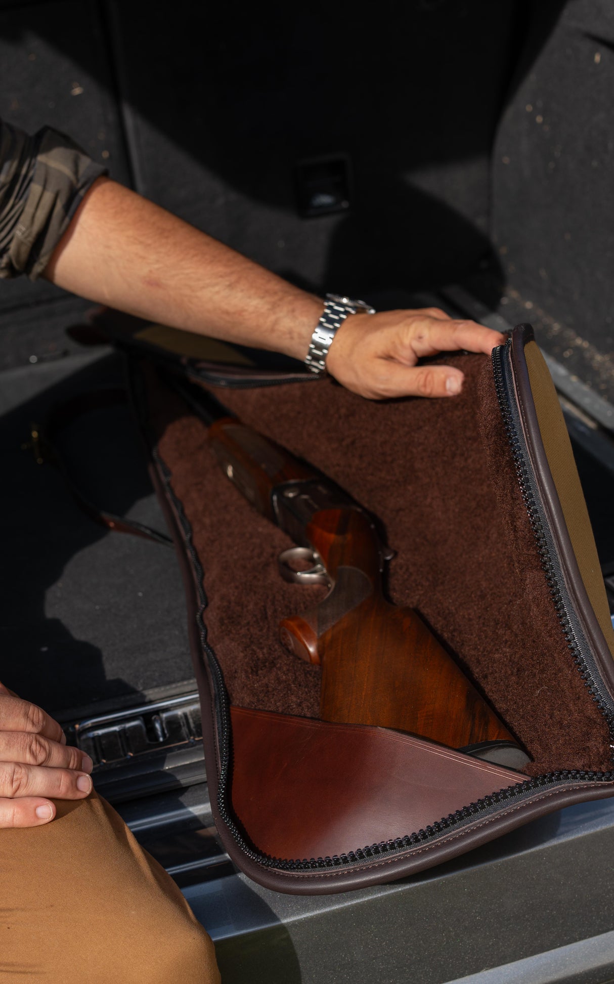 Flintenfutteral Leder