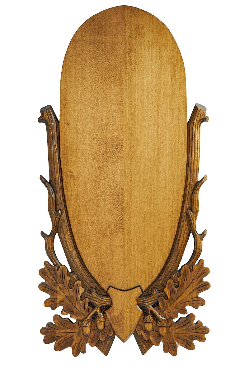 Trophäenbrett handgeschnitzt Rotwild Matterhorn