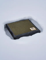 (HANDELSWARE) Beheizbares Sitzkissen oliv, aus bestem deutschen Loden