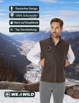 (HANDELSWARE) Beheizbare Jagdweste braun, aus bestem deutschen Loden