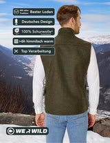 (HANDELSWARE) Beheizbare Jagdweste grün, aus bestem deutschen Loden