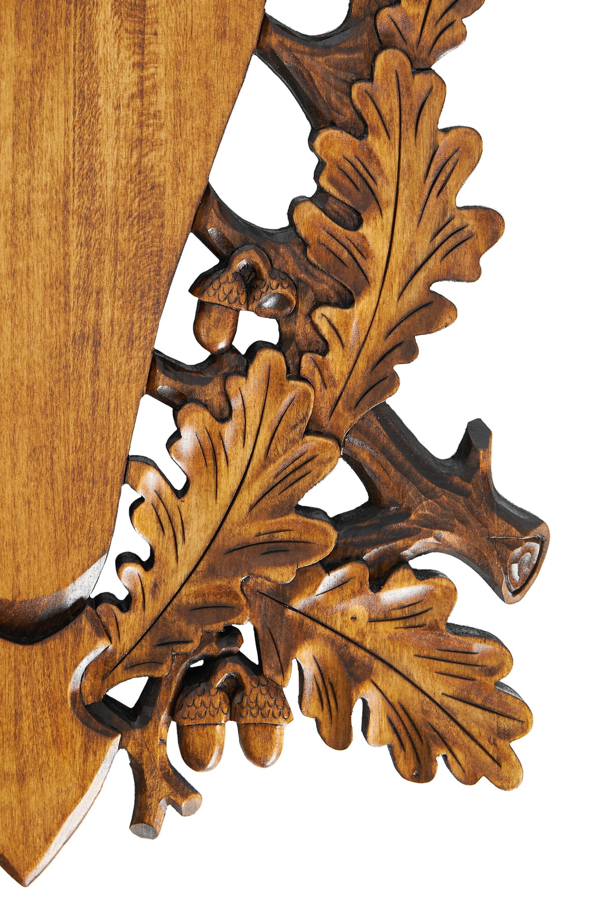 Trophäenbrett handgeschnitzt Rotwild Weissfluh