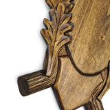 Trophäenschild handgeschnitzt Rehbock Rigi