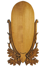 Trophäenbrett handgeschnitzt Rotwild Matterhorn