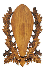 Trophäenbrett handgeschnitzt Rotwild Weissfluh